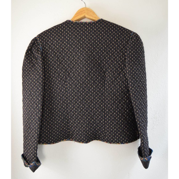 Vera Bradley Black Quilted Jacket with Multicolor Accents - Picture 6 of 6